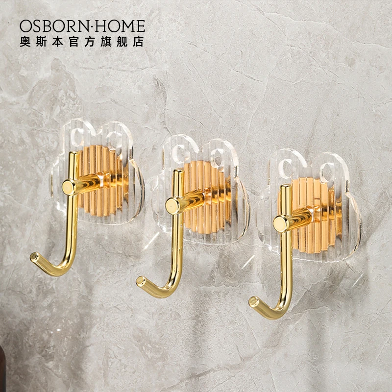 OSBORN Acrylic Hook Bathroom Indoor  Kitchen Hallway Wall Clothes Hook Wall Hangings Row Hooks