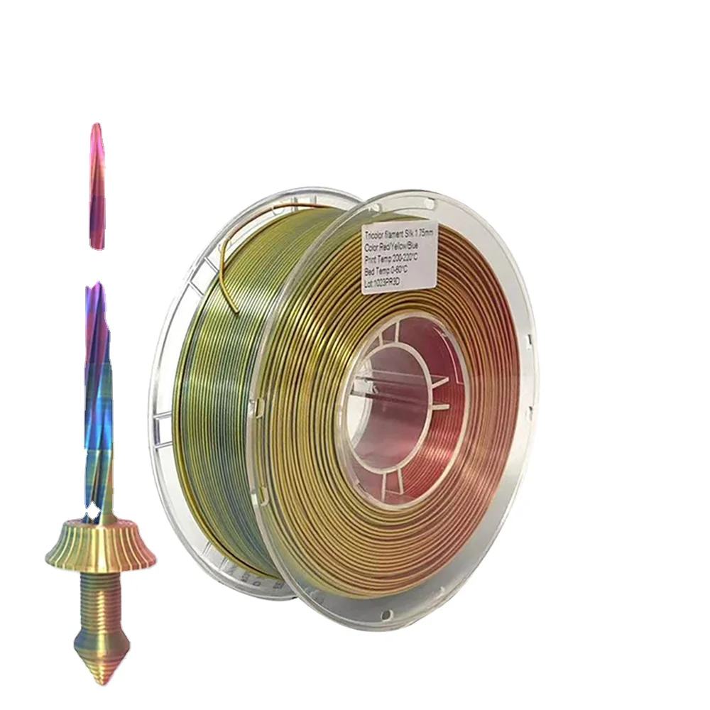 FYSETC 1KG Silk PLA Filament 1.75mm For FDM 3D Printing Material Tri-color/Solid Color Colorful Filament 3D Printer Accessories