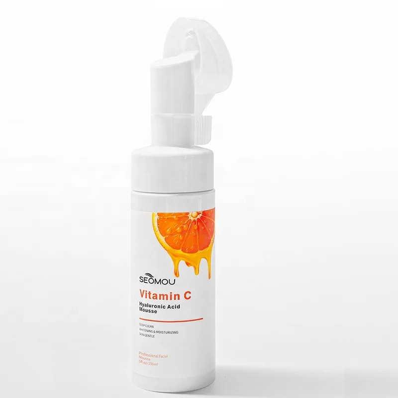 SEOMOU Cleanser acid Hyaluronic Acid Cleansing Foam Mousse Face wash VITAMIN C remover mousse