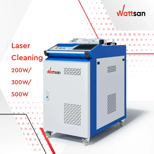 Wattsan laser cleaning machine 500w  200w 300w  portable handshield laser cleaning machine