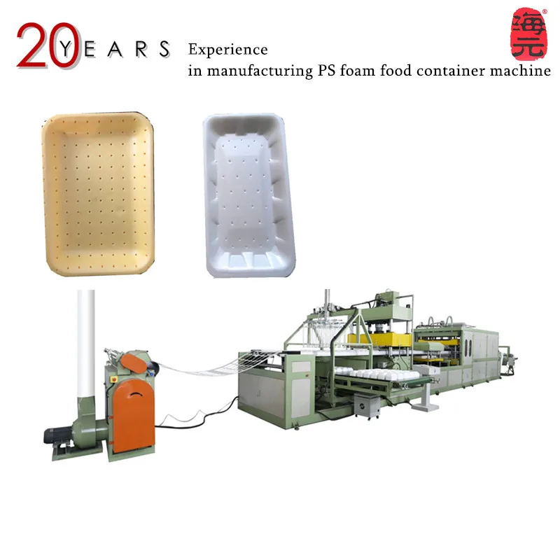 
PS polystyrene styrofoam disposable thermocol plate /foam plastic food box thermoforming machine 