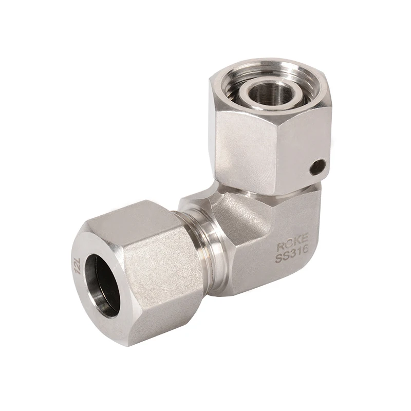 Stainless Steel DIN 2353/ ISO 8434.1 Light 6L-42L Bite Type Fitting Swivel Elbow Hydraulic Tube Fitting