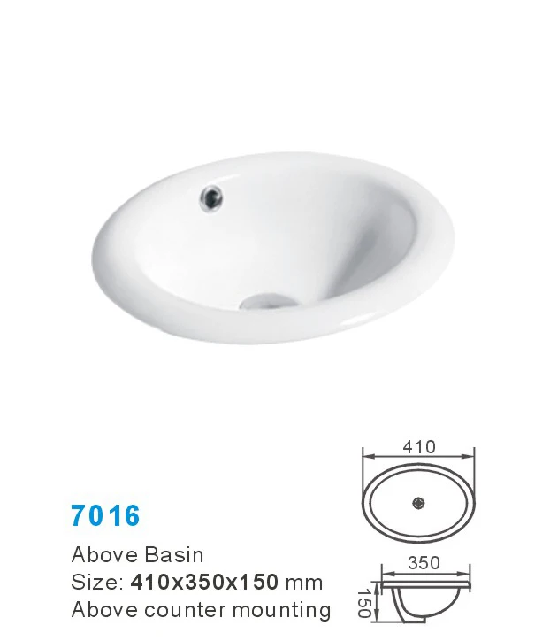 Ceramic Restroom Table Top Porcelain Lavabo Bathroom Vanity Top Mounted Sink Wash Basin