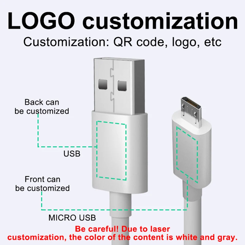 customize length 1m 2m  USB V8 Micro Data Sync Charger Cable For Samsung Android mobile phones usb cable