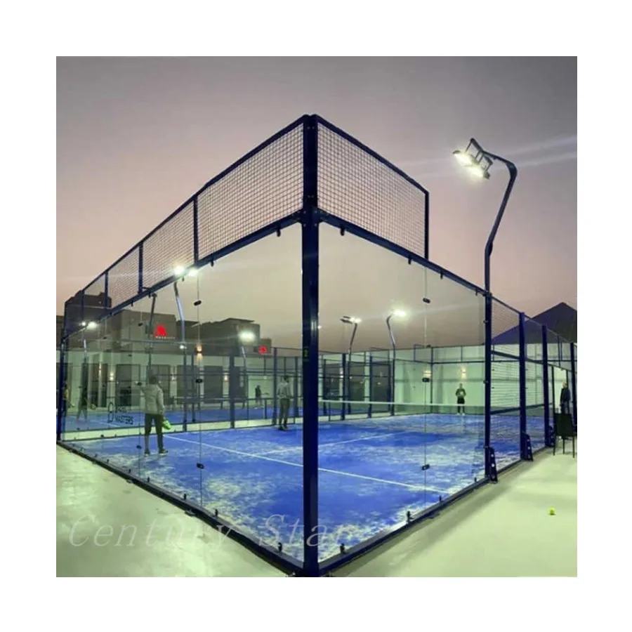 2024 Hot Selling Panoramic Padel Court Canchas De Padel Outdoor Paddle Tennis Court For Sale