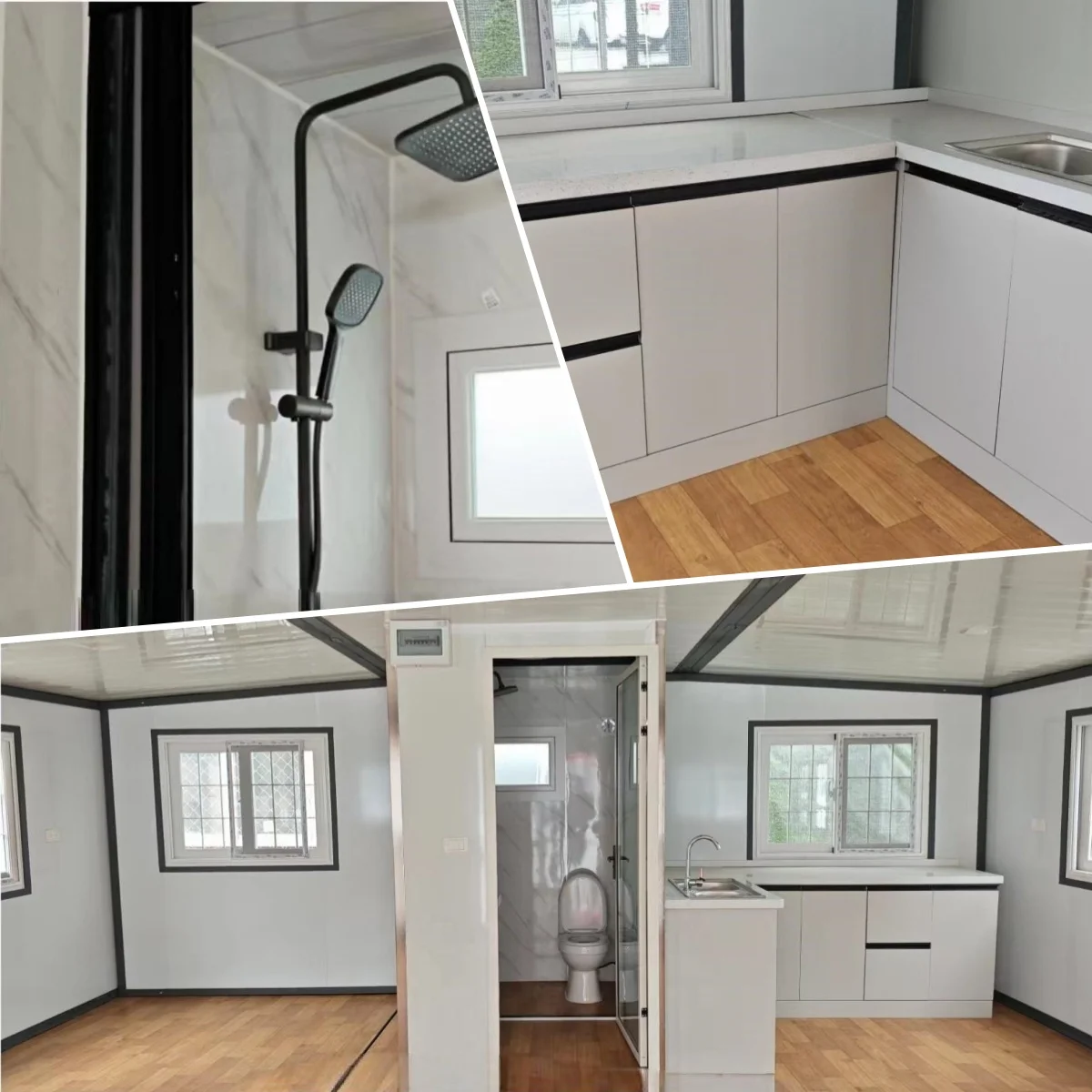 Mobil House Home Ready Made for Use Customizable Kitchen Bathroom Living Room Dry Van Double Expanded Tiny Trailer House