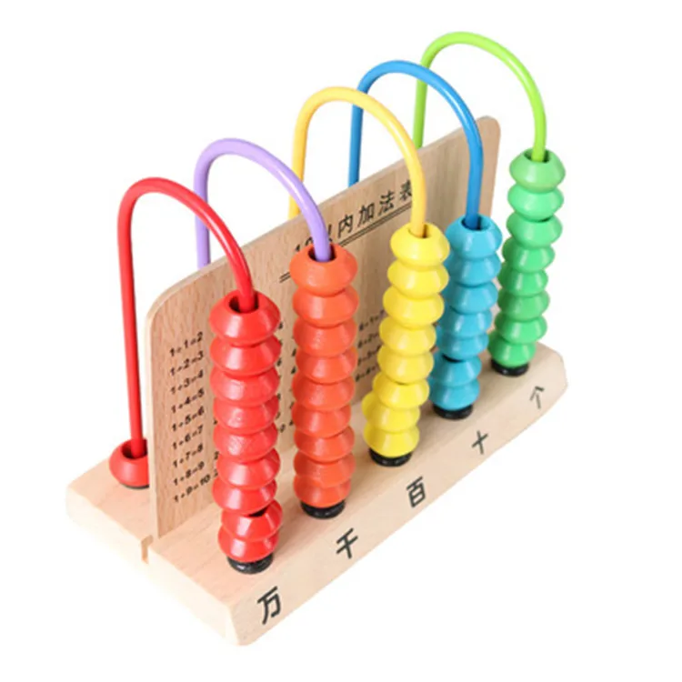 Danni Intelligent Learning Baby Montessori Beads Abacus Toy for Kids Other Educational Toys Math Counting Wooden Wood Color Box