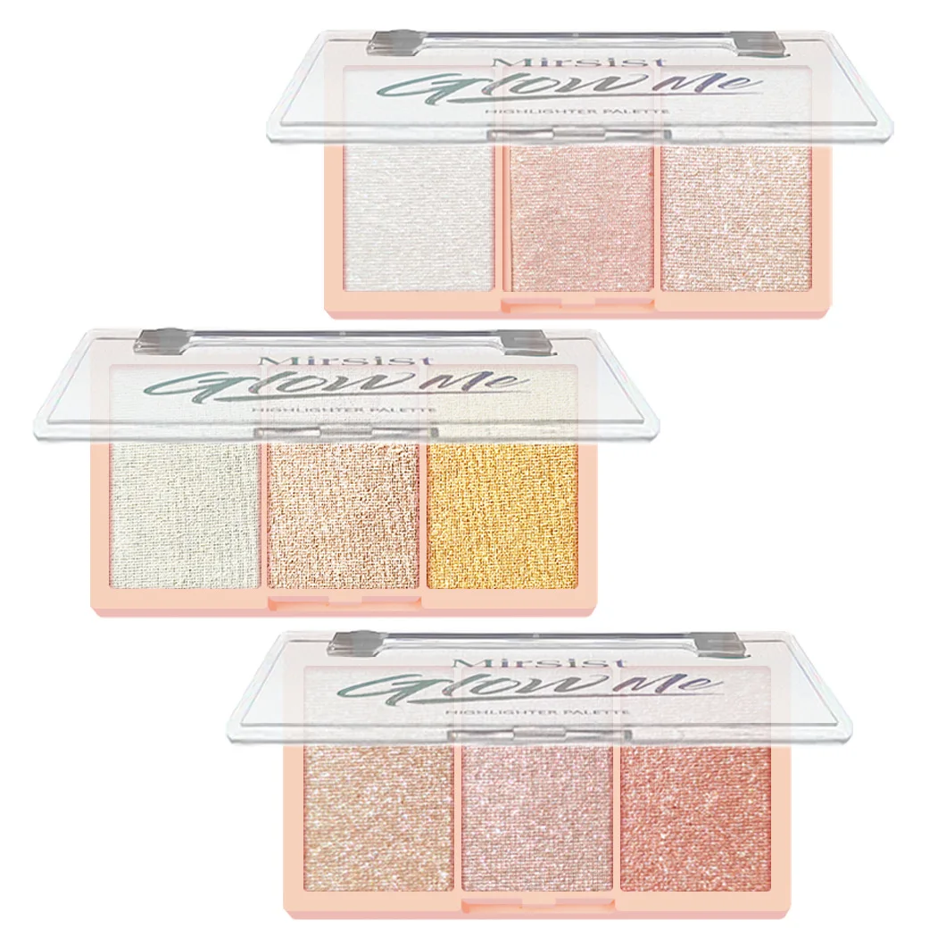 korean vegan make up face glitter highlighter powder pigment private label makeup body pressed powder highlighter palette