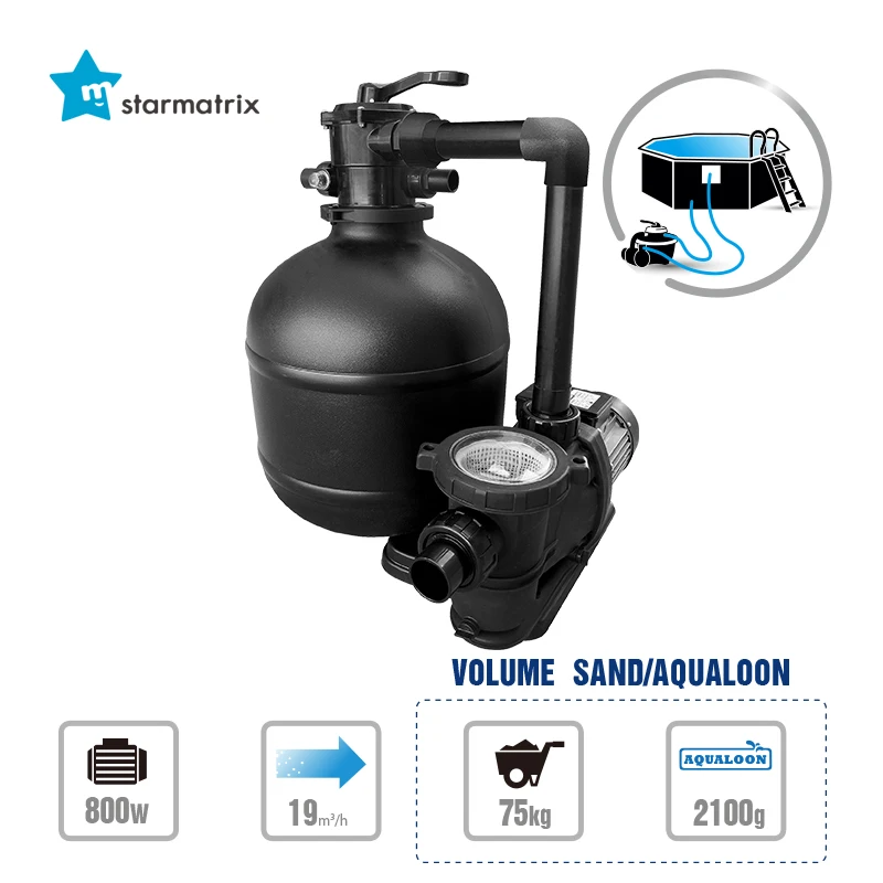 STARMATRIX 5800 Custom-Size Home Pool Pump and Filter with Sand Filter Water Filter for Swimming Pool
