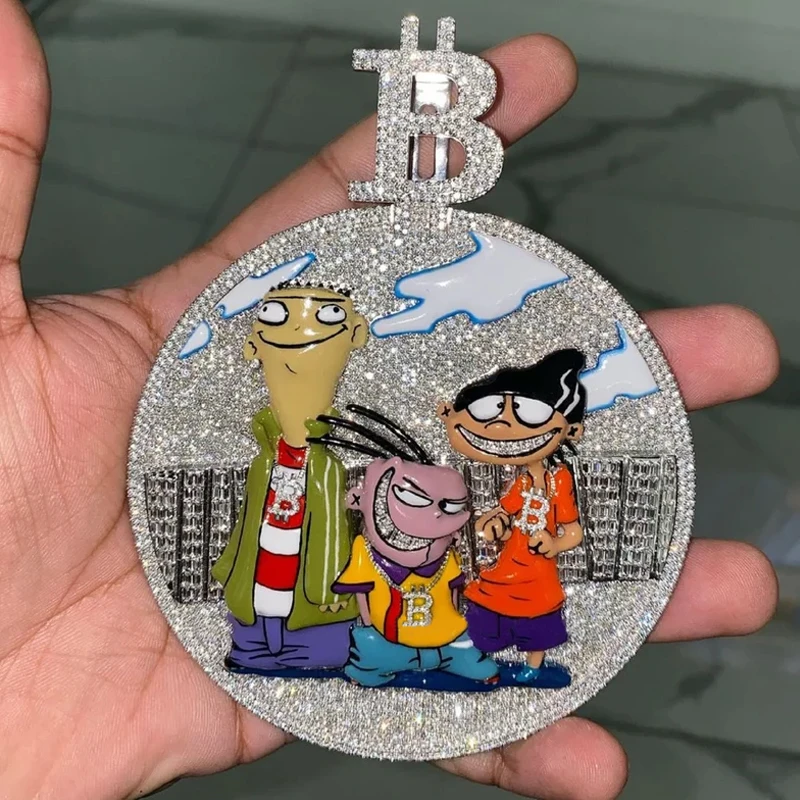 Factory Custom Enamel 3D S925 Sterling Silver 10k 14k 18k Solid Gold Iced out Moissanite Diamond Jesus Hip Hop Pendant