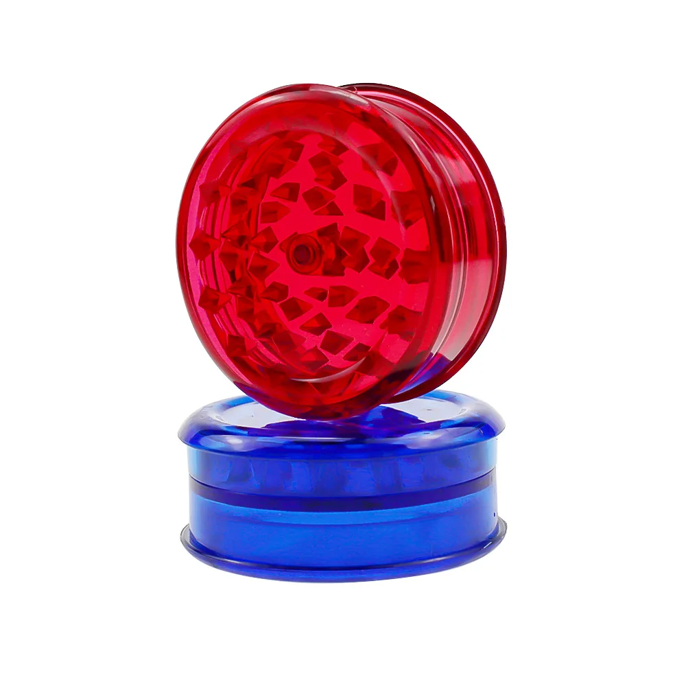 
plastic Herb grinder with 3layer 60mm tobacco grinders bag for smoke accessories smoking pipes 