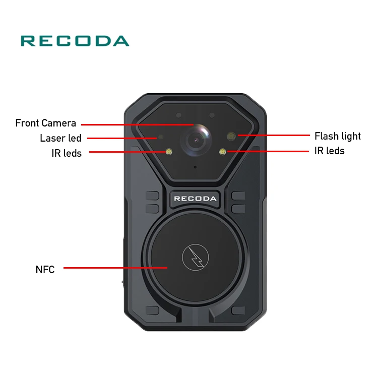 Портативная видеокамера Recoda Full HD IR 4G GPS WIFI с функцией распознавания