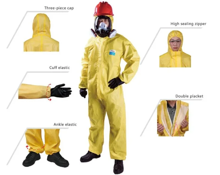 OEM PPE TYPE 4 3 Labor Protection Equipment Ppe Protection Suit Disposable Protective Clothing