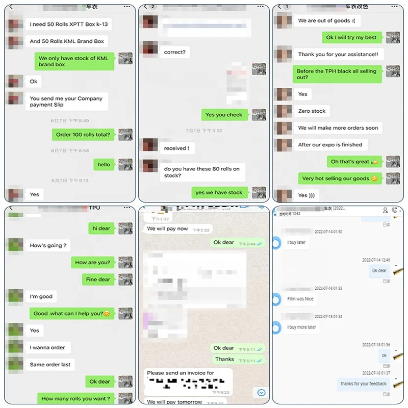 In Stock Non Yellowing Self Healing For Protection TPH TPU PPF Anti Scratches Film