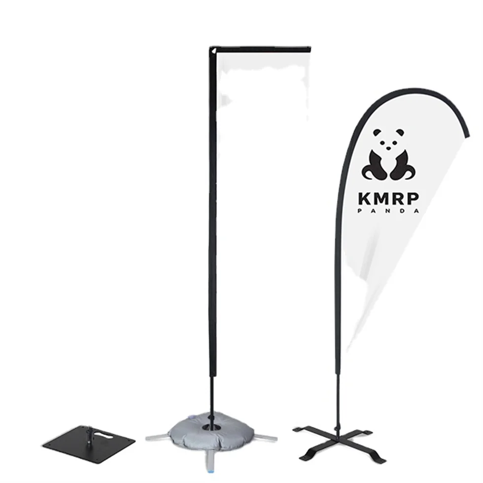 National Advertising Stand Flag With Pole Custom Logo Printing Small Size Mini Car Window Teardrop Banner For Display
