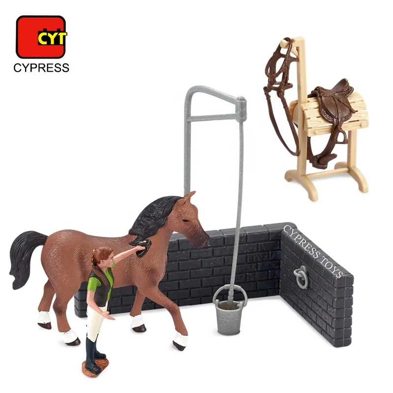 New Design Washing The Stables Animal Model Toy Horse Toy Set Toy Horse Set
