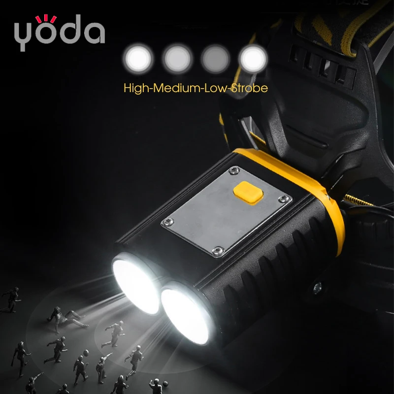  Супер яркий двойной светодиодный фонарь XHP50 с usb-зарядкой и высокой