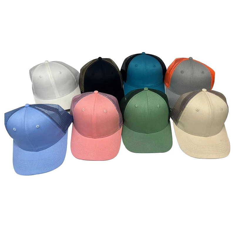 embroidered custom panels two tone baseball helmet original sports mesh baseball cap embroidered