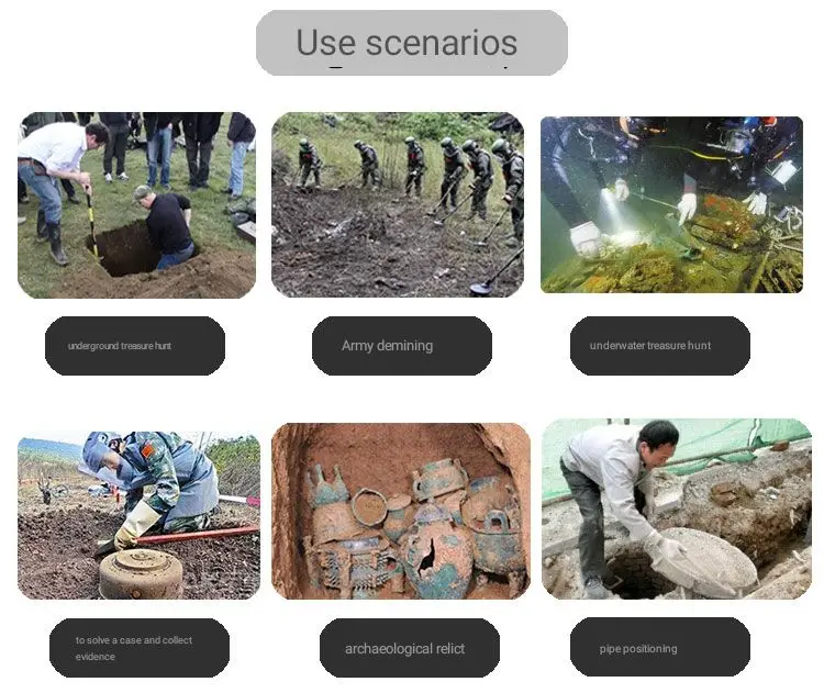 Set portable high precision metal detector 2m wide /1.5m deep detectable range