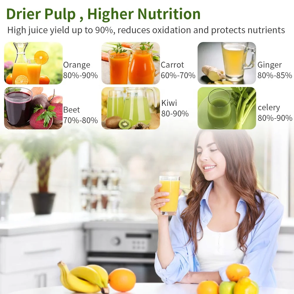high quality 5 in 1 multifunctional cold press commercial orange juicer machine slow Juicer