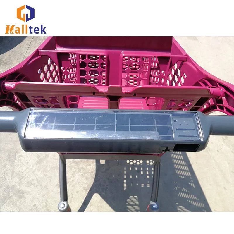 Customized Grocery Store  Foldable   Rure Plastic Shopping Trolley Cart