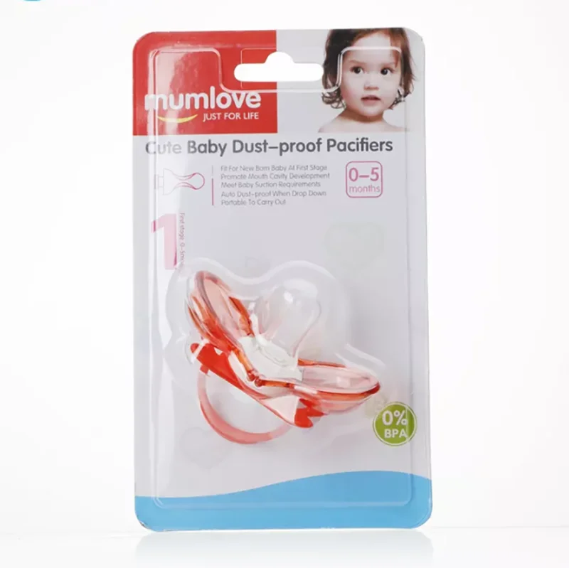 12pcs Factory Custom Personalized Baby Silicone Pacifiers Baby Pacifier Holder with blister card