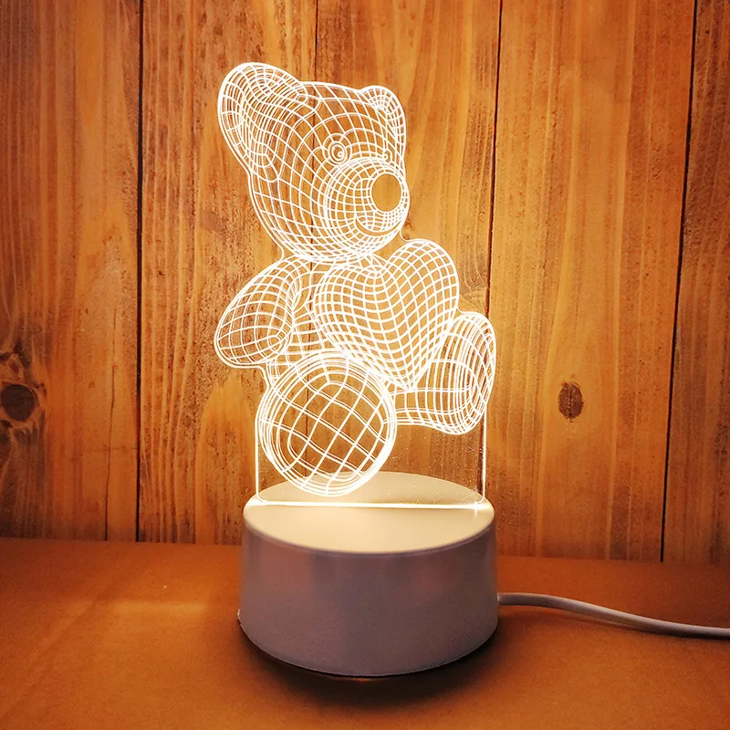 USB Promotional Custom Acrylic Lamp Gift Table Lamp Night Light  Anime Acrylic Lamp LED 3D Night Light
