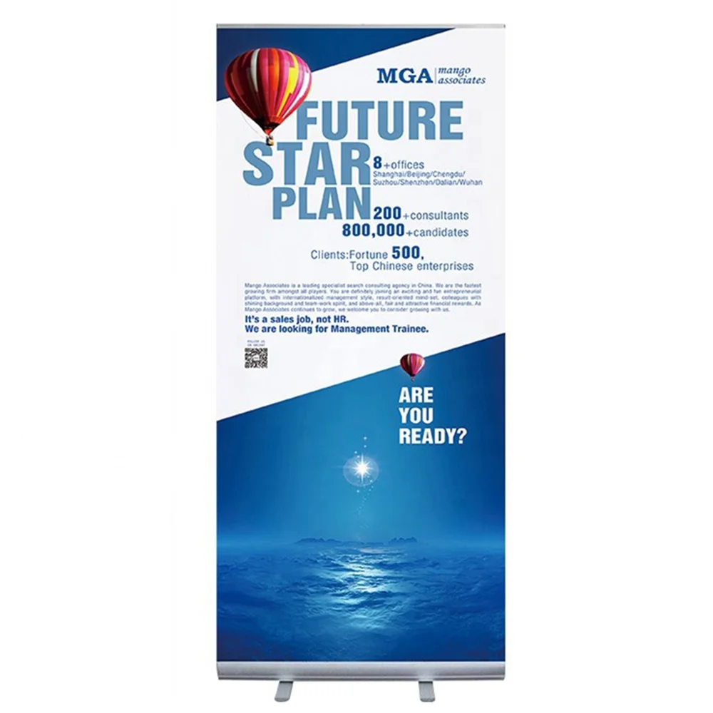 High Quality Type Retractable Aluminum Stand Portable Retractable Business Roll Up Banner