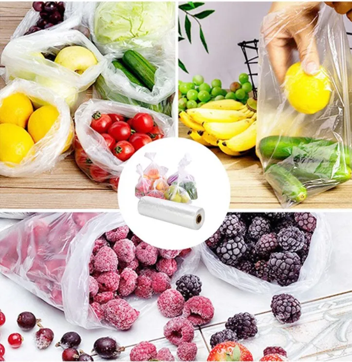 Plastic Clear Produce Bag Food Storage bags for Sandwich Food Packaging on Roll