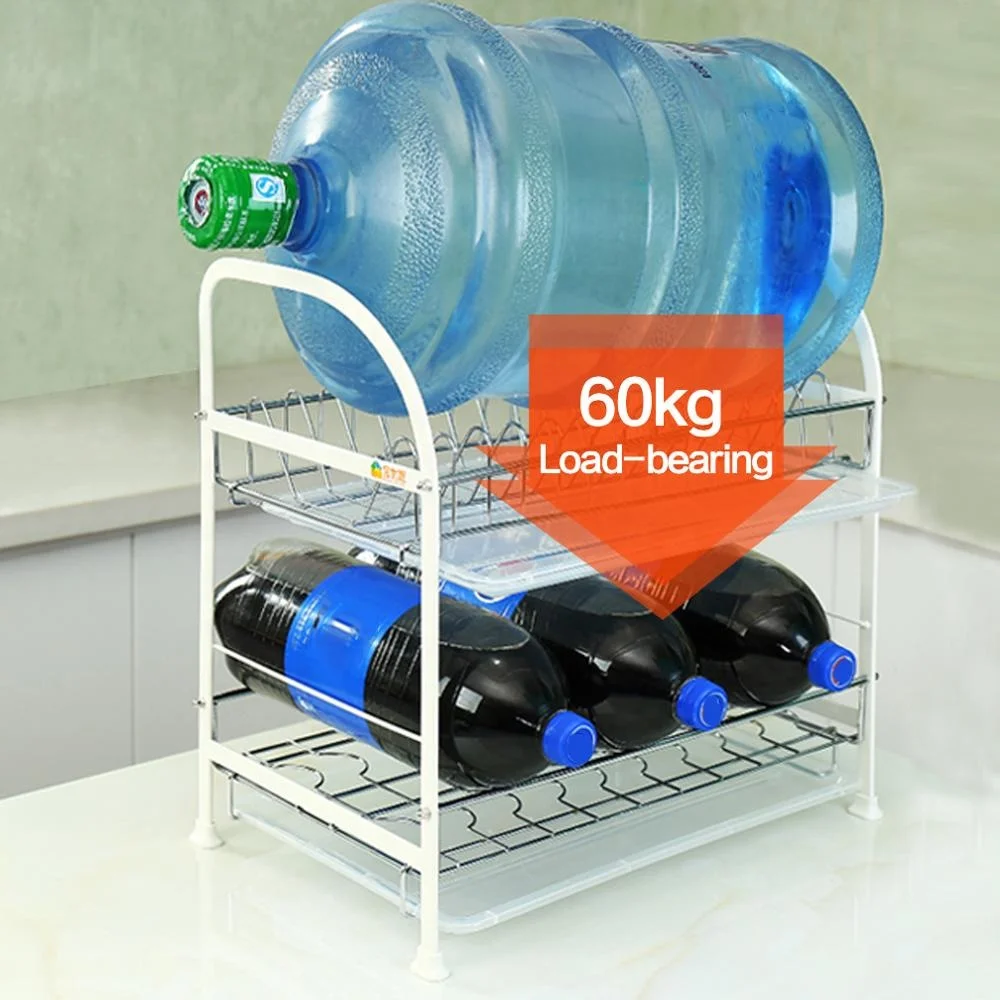 Large Capacity 2-Tier 201 Stainless Steel Utensil Dish Drying Rack Chopping Board Holder with Drain Board Chopsticks Container