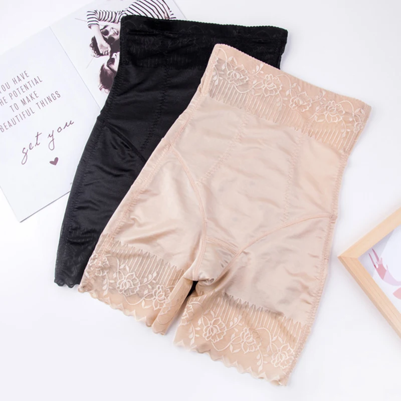 Корректирующее белье для женщин, Корректирующее белье большого размера с высокой талией для подтяжки ягодиц, Корректирующее белье для живота, гладкое шелковое высококачественное нижнее белье