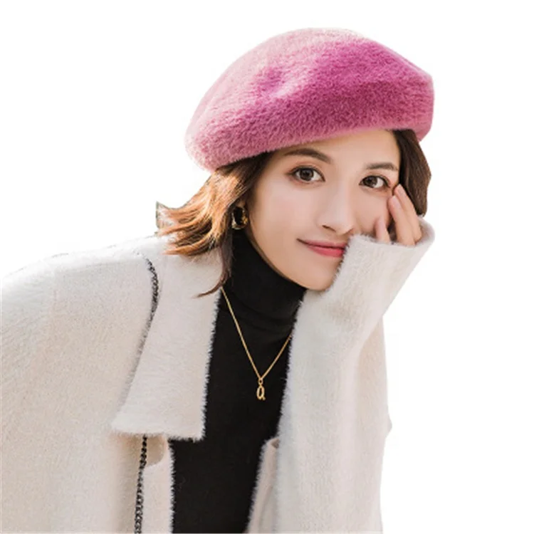 Лидер продаж 2019, индивидуальный высококачественный Женский Элегантный берет из меха норки, британская восьмиугольная шапка художника