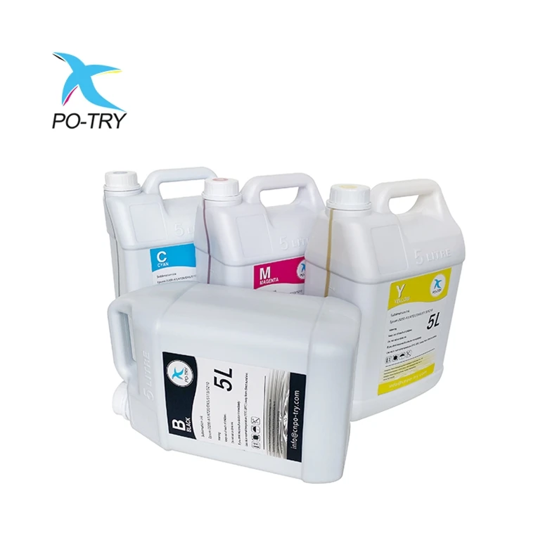 PO-TRY Hot Selling Good Fluency Fast Drying Long-lasting Colors Sublimation Dye Printing Ink