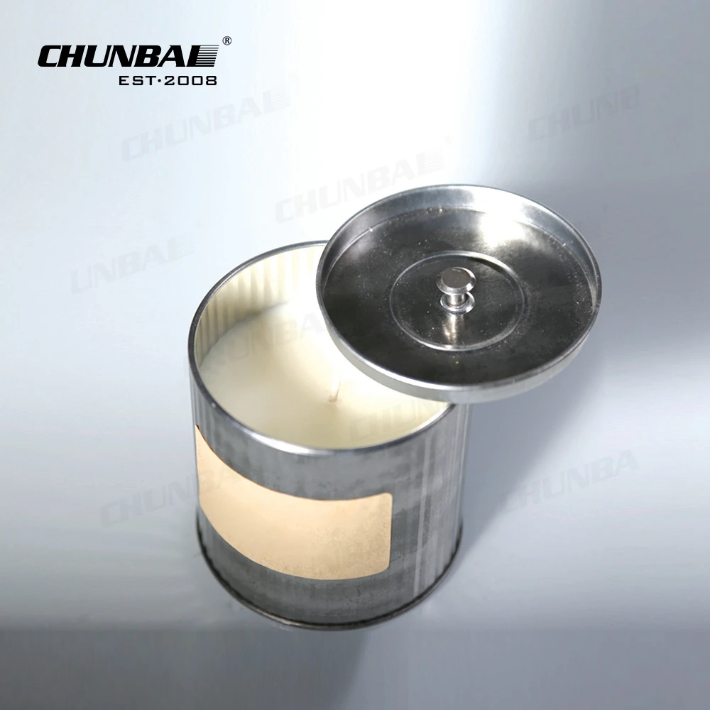 10 Oz Luxurious Elegant Steel Custom Empty Logo Copper Gold Metallic Status Tin Can Holders Lanterns Metal Candle Jars With Lid