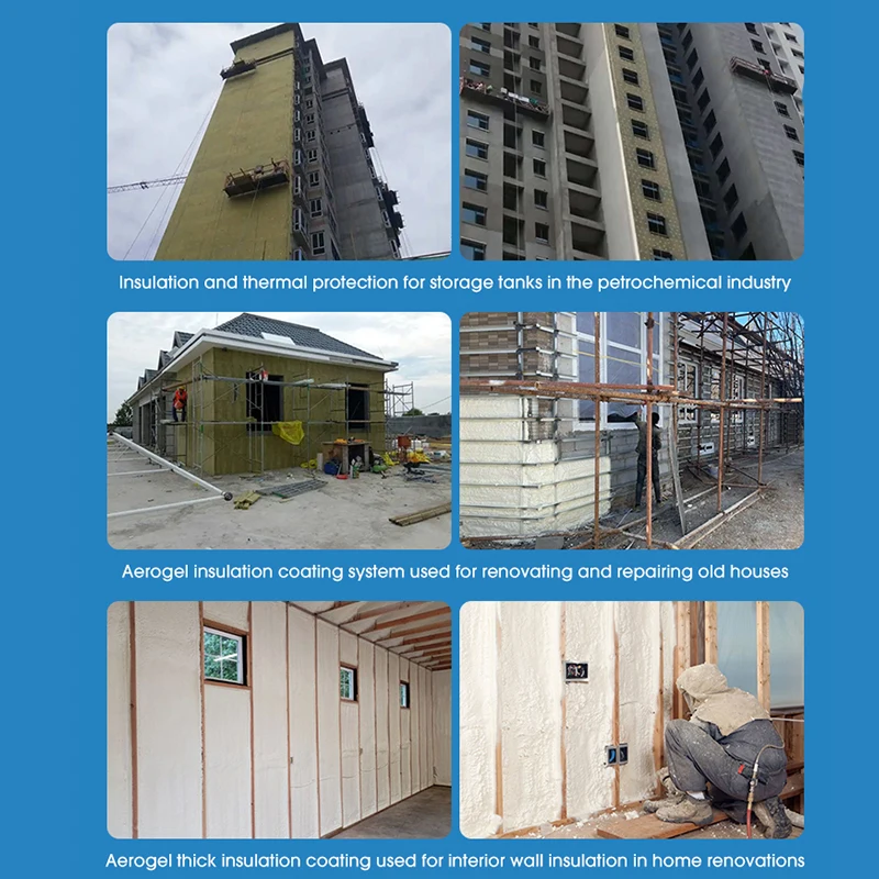 Fireproof Liquid Building Construction Aerogel Coating White Color Nanoaerogel Paint For Roof And Wall Waterproof