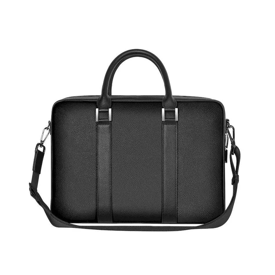 WiWU Unisex Laptop Handbag Finger Print Lock Anti-theft 16 Inch Men Brief Case Computer Bag Business Style PU Leather for Women
