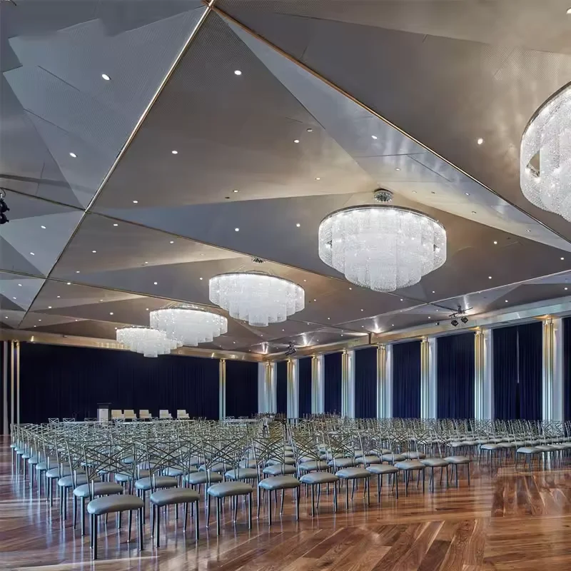 wedding Decoration chandeliers light fancy circle design chandelier for villa project hotel lobby