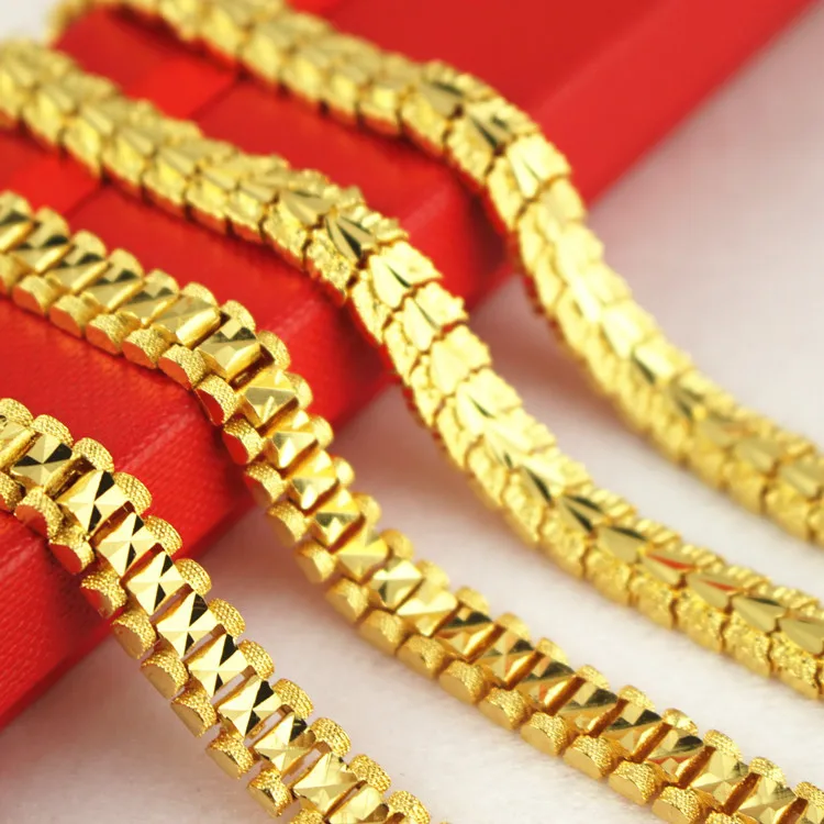 
High Quality Popular 24K Copper Gold Bracelet Button Watch Chain Simple Items Creative Hollow Jewelry For Women 