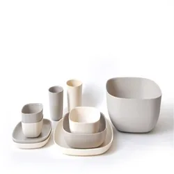 2023 New Design Non-fragile Snail Shape Luxury Dinner Set Bamboo Fiber Eco-friendly Unbreakable Dinner Set