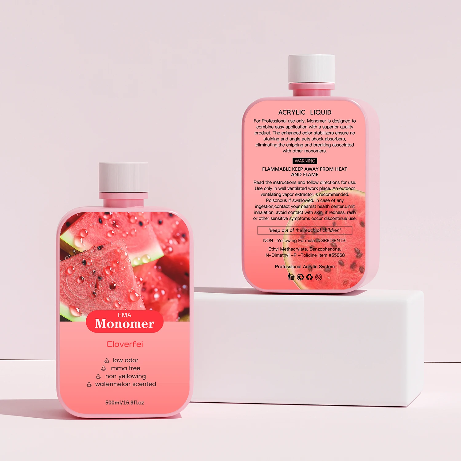 2024 New Arrival Private Label Extension Watermelon Flavored Monomer Acrylic Nail Liquid