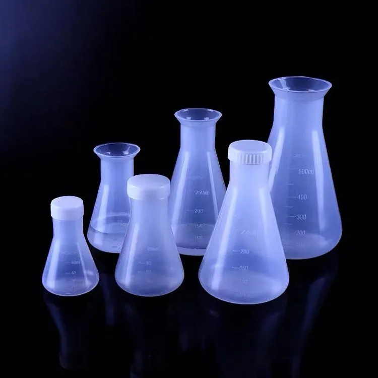  BAT LAB Plastic Flask Conical with Screw lid for Laboratory Students