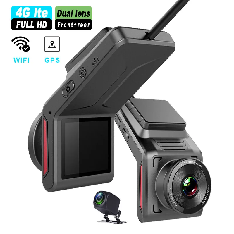dashcam 4g sim car dvr wifi gps lte dash cam fleet management dual lents front and rear 2 channel Smart 4g dash cam video camera
