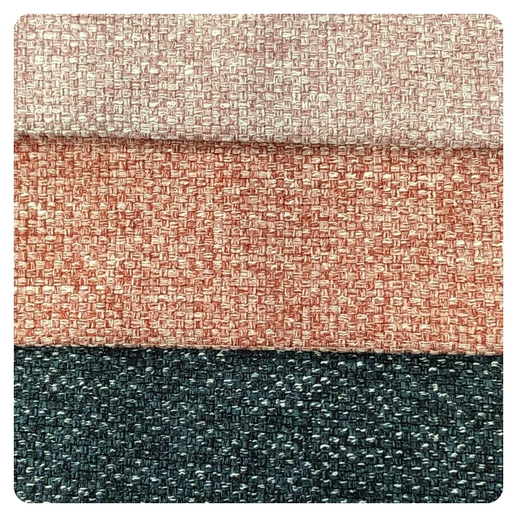 High Quality Polyester Plain Linen Upholstery Fabric for Sofa and chair