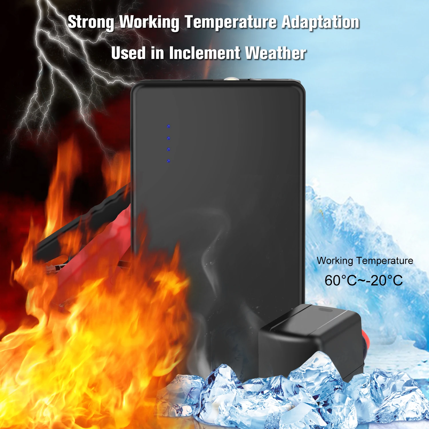 Portable rechargeable power bank 29.6wh 12V 8000mAh battery charger jump starter