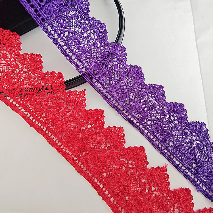 Factory custom chemical lace fabric embroidery lace for clothing guipure trim