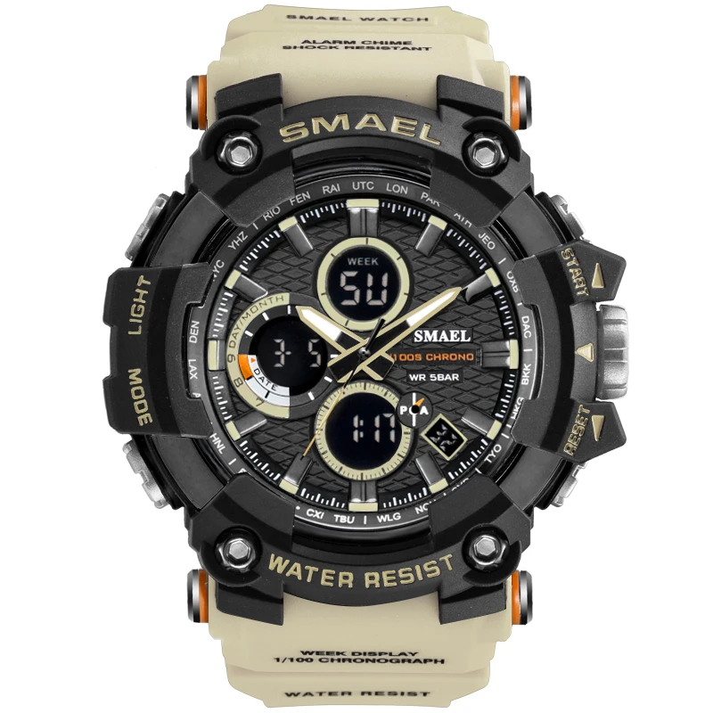 
fashion trend SMAEL 1802 back light digital analog men sport watch for teenager 