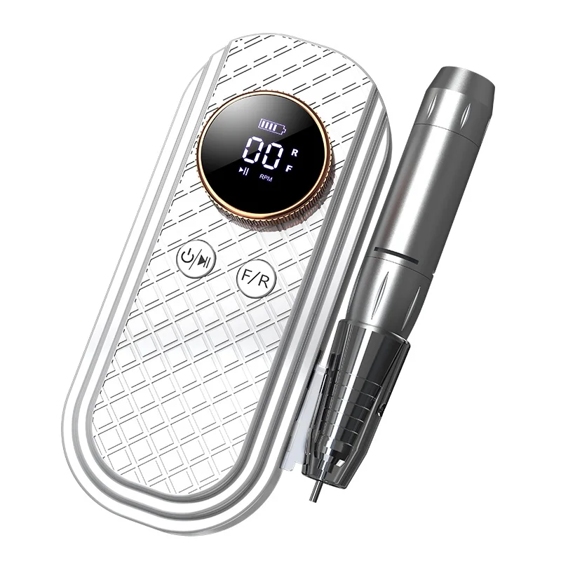 Rechargeable Nail Drill Professional 35000 RPM Electric Efile Machine with 6 Bits for Polishing Gel Salon and Home