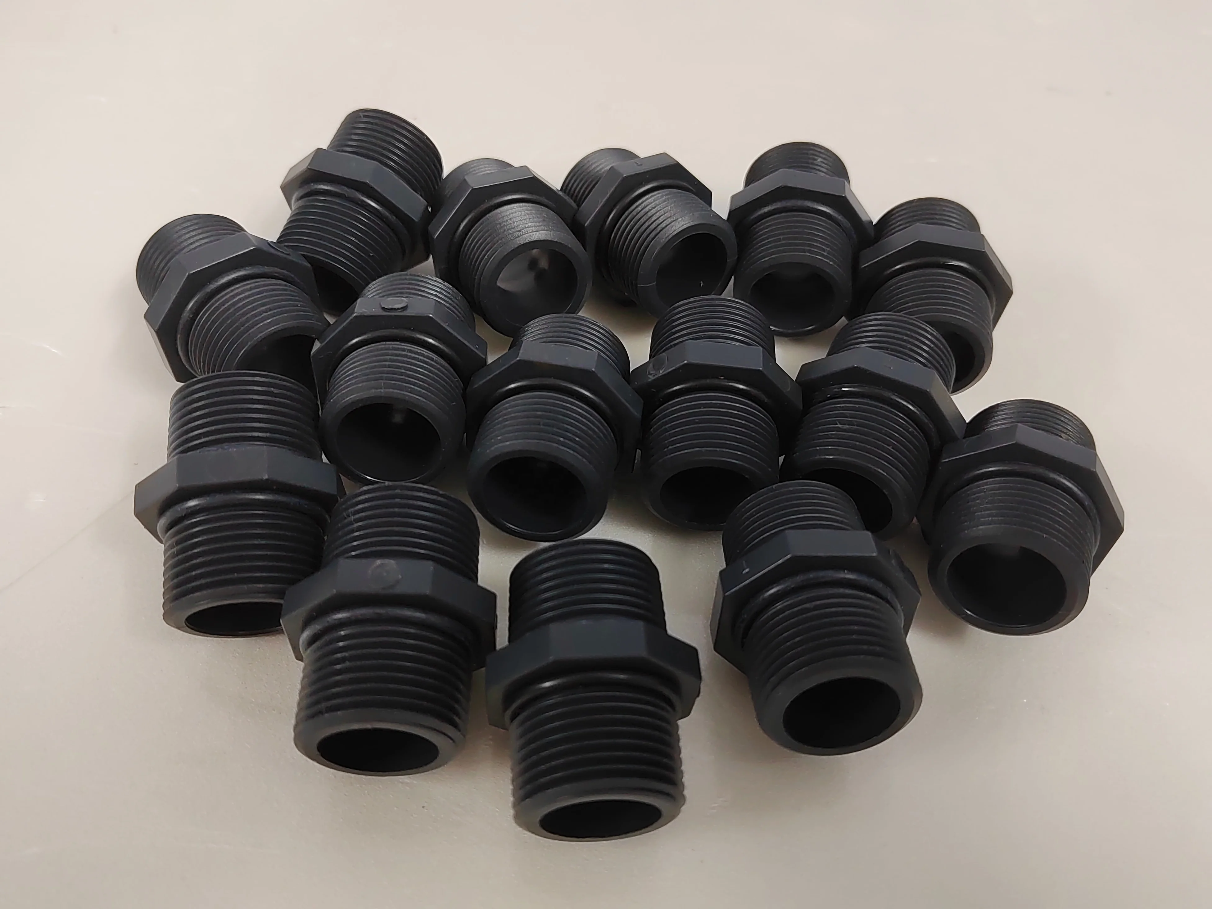 1/4-1 дюйм, двойной Внешний резьбовой адаптер из НПВХ niipple, фитинг для труб из ПВХ, пластиковая соска для воды