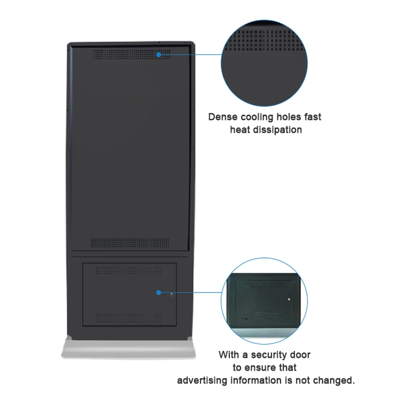 43 Inch Indoor Led Advertising Android Kiosk 1080p Floor Standing Touch Screen Display