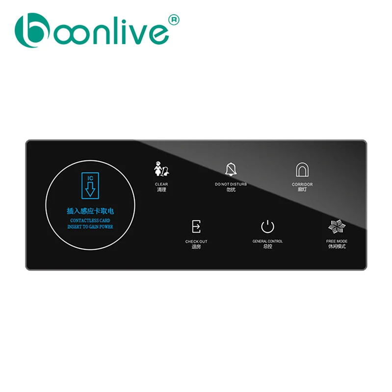 Boonlive Shenzhen Electrical Glass Panel RS485 Remote Led Smart Wall Switch Socket For Light Control For Home